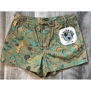 NWT Toad & Co Boundless Shorts Women Small Mantis Reef Print Drawstring Pockets